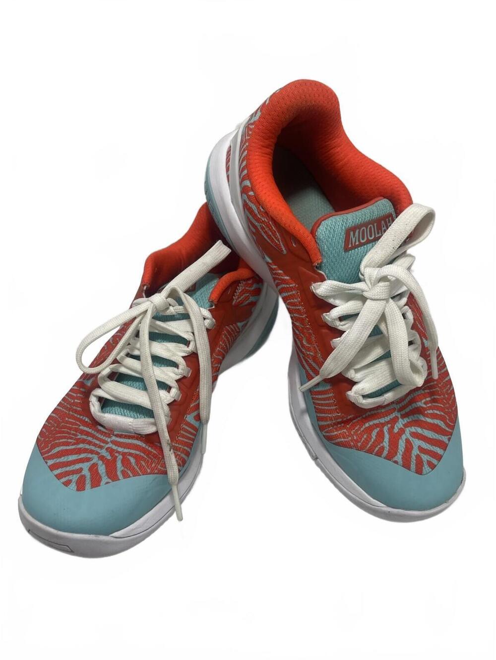 Moolah Neovolt Low Womens 7.5 Aqua Red Basketball Sneakers Lace Up Shoes